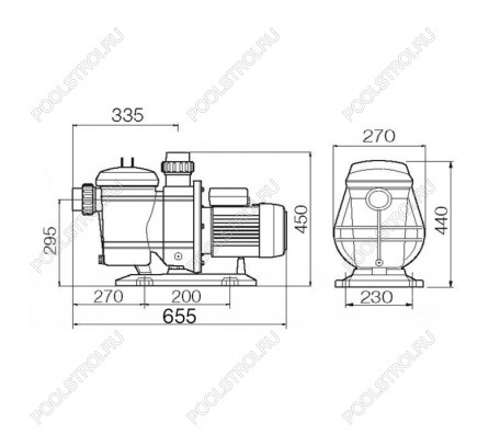 Насос FCP-2200S с префильтром 33м³/час(10м). 1ф/220В. 2.8/2.2 кВт